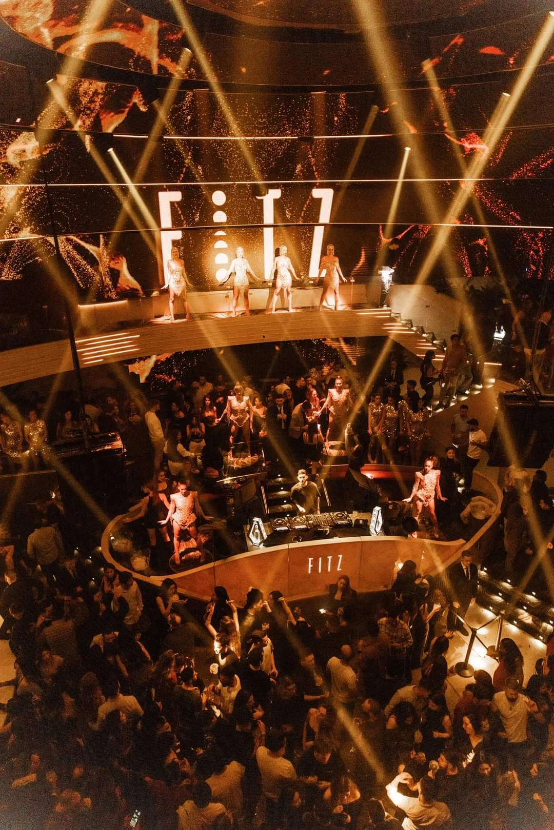 Zona VIP durante la noche en Fitz Club Madrid